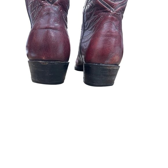 Dan Post Mens Leather Maroon Red Western Cowboy Mid Calf Boots Sz 11.5D SKU 9580 - Picture 11 of 16